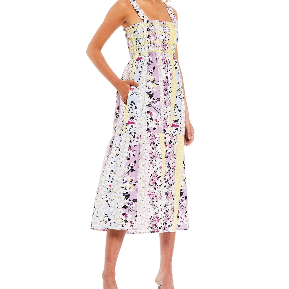 French Connection Ekeze River Rhodes Floral Sun Dress-like new